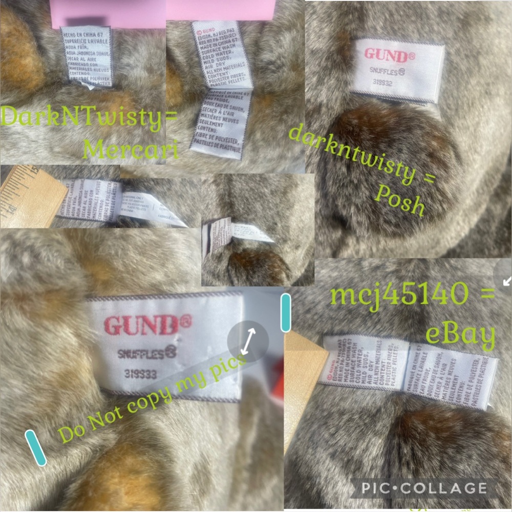 HTF VTG GUND SNUFFLES CHOCOLATE & CARAMEL ANNIVERSARY PAIR SHIPS WW 15” FREE GWP - Picture 13 of 13